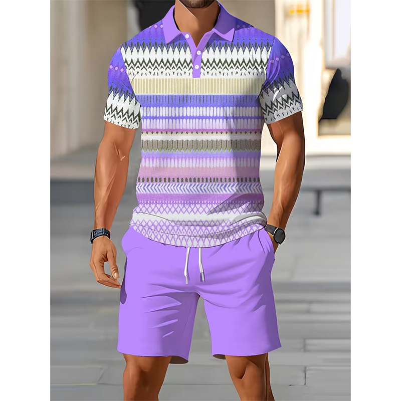 Ensemble respirant chemise et short casual pour l'été