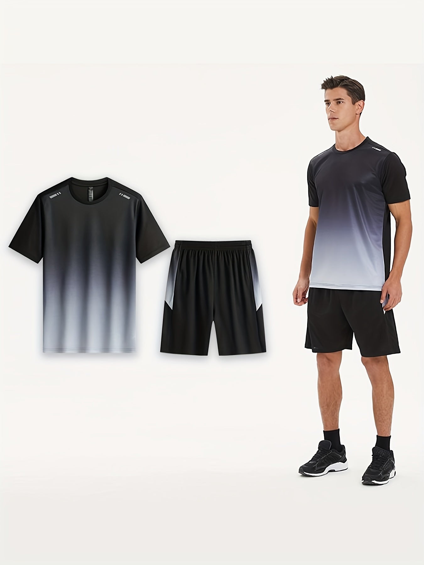 Ensemble sportif t-shirt et short respirant et confortable pour jours actifs