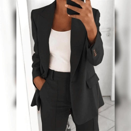 Ensemble tailleur-pantalon élégant 2 pièces pour femme – Tenue 2 pièces pour look formel