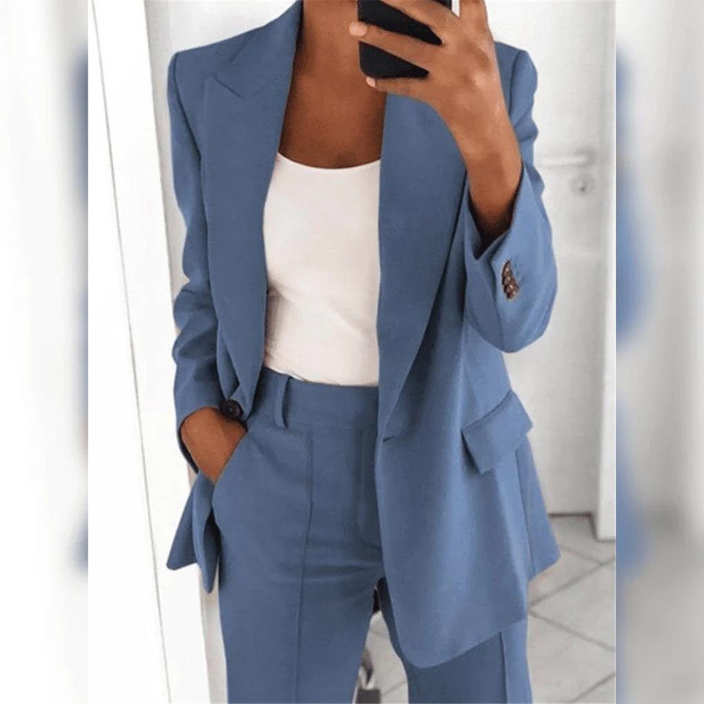 Ensemble tailleur-pantalon élégant 2 pièces pour femme – Tenue 2 pièces pour look formel