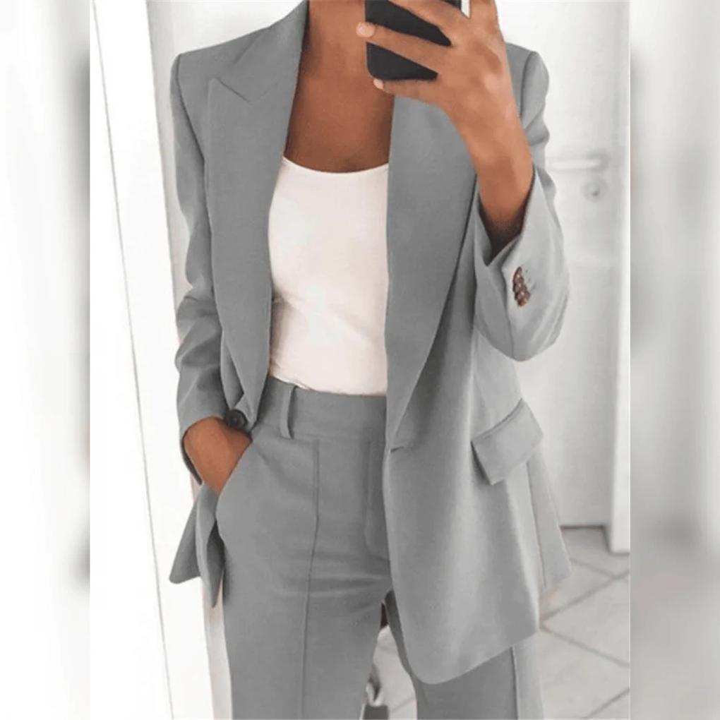 Ensemble tailleur-pantalon élégant 2 pièces pour femme – Tenue 2 pièces pour look formel