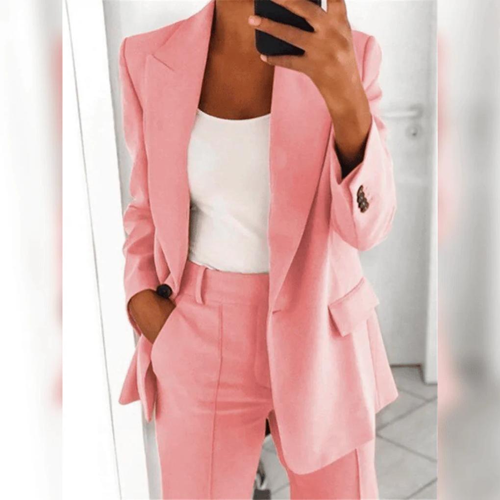Ensemble tailleur-pantalon élégant 2 pièces pour femme – Tenue 2 pièces pour look formel
