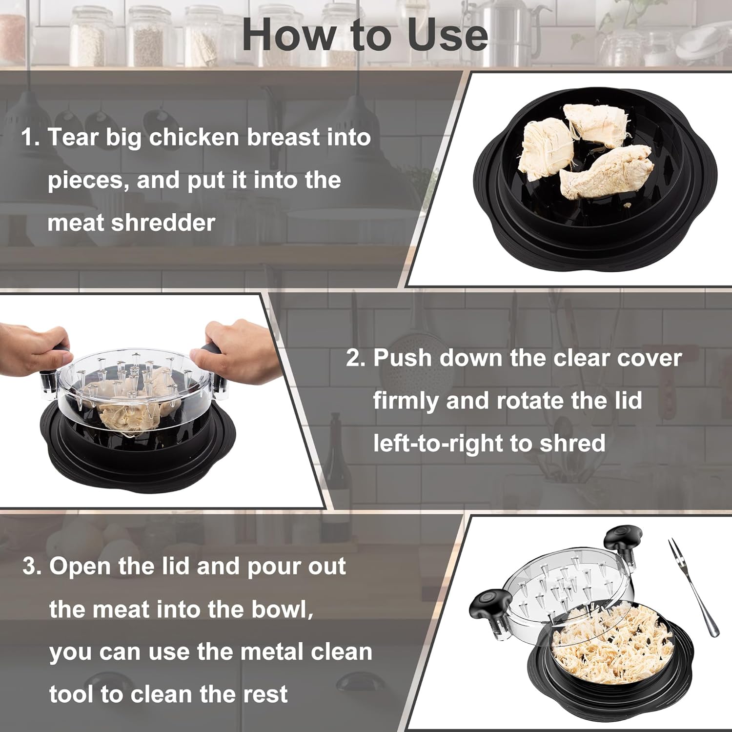 Ergonomic Chicken Shredder Tool - ErgoShredder