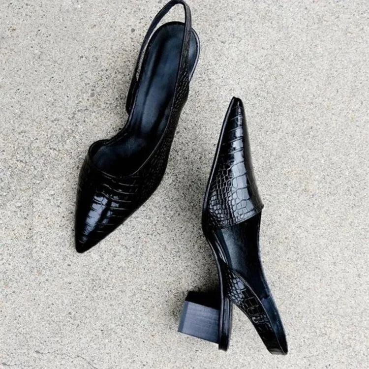 Escarpins slingback à bout pointu pour femme