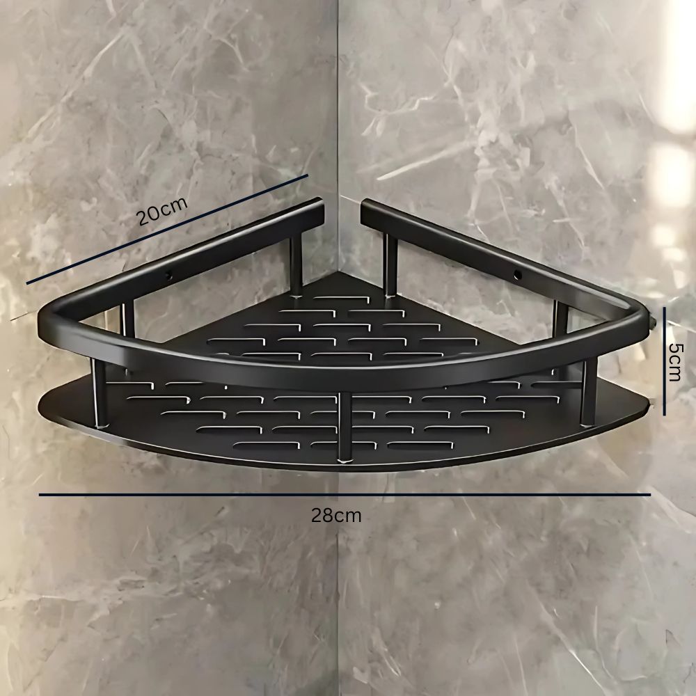 Étagère d'angle de douche à fixation adhésive