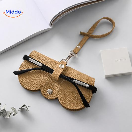 Étui à lunettes slim en cuir | Protection élégante pour lunettes de vue et lunettes de soleil