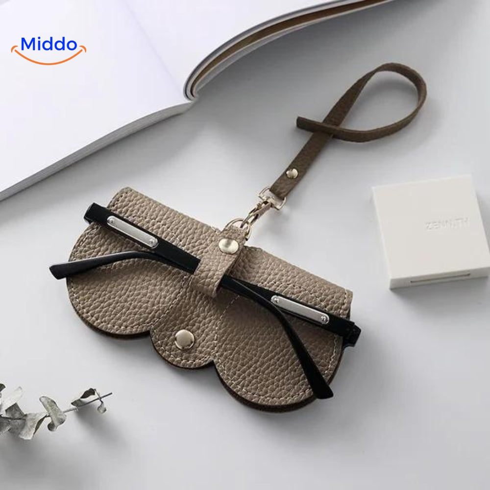 Étui à lunettes slim en cuir | Protection élégante pour lunettes de vue et lunettes de soleil