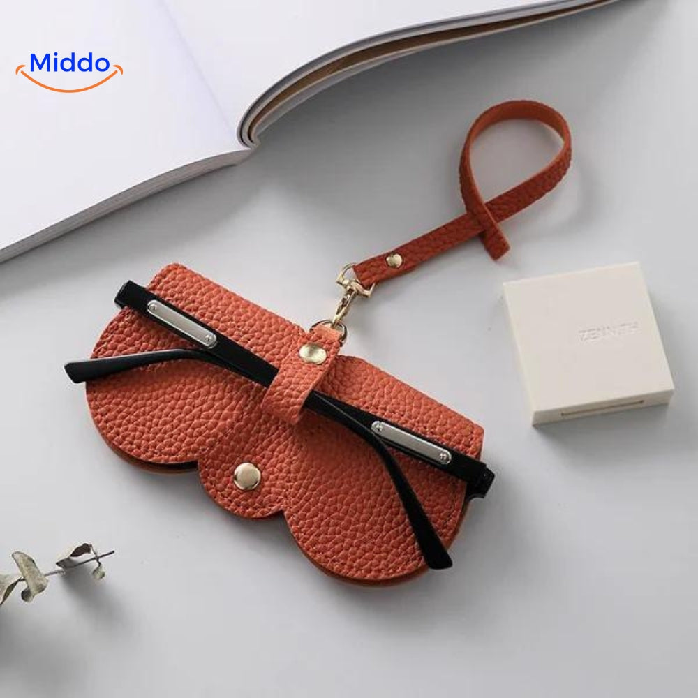 Étui à lunettes slim en cuir | Protection élégante pour lunettes de vue et lunettes de soleil