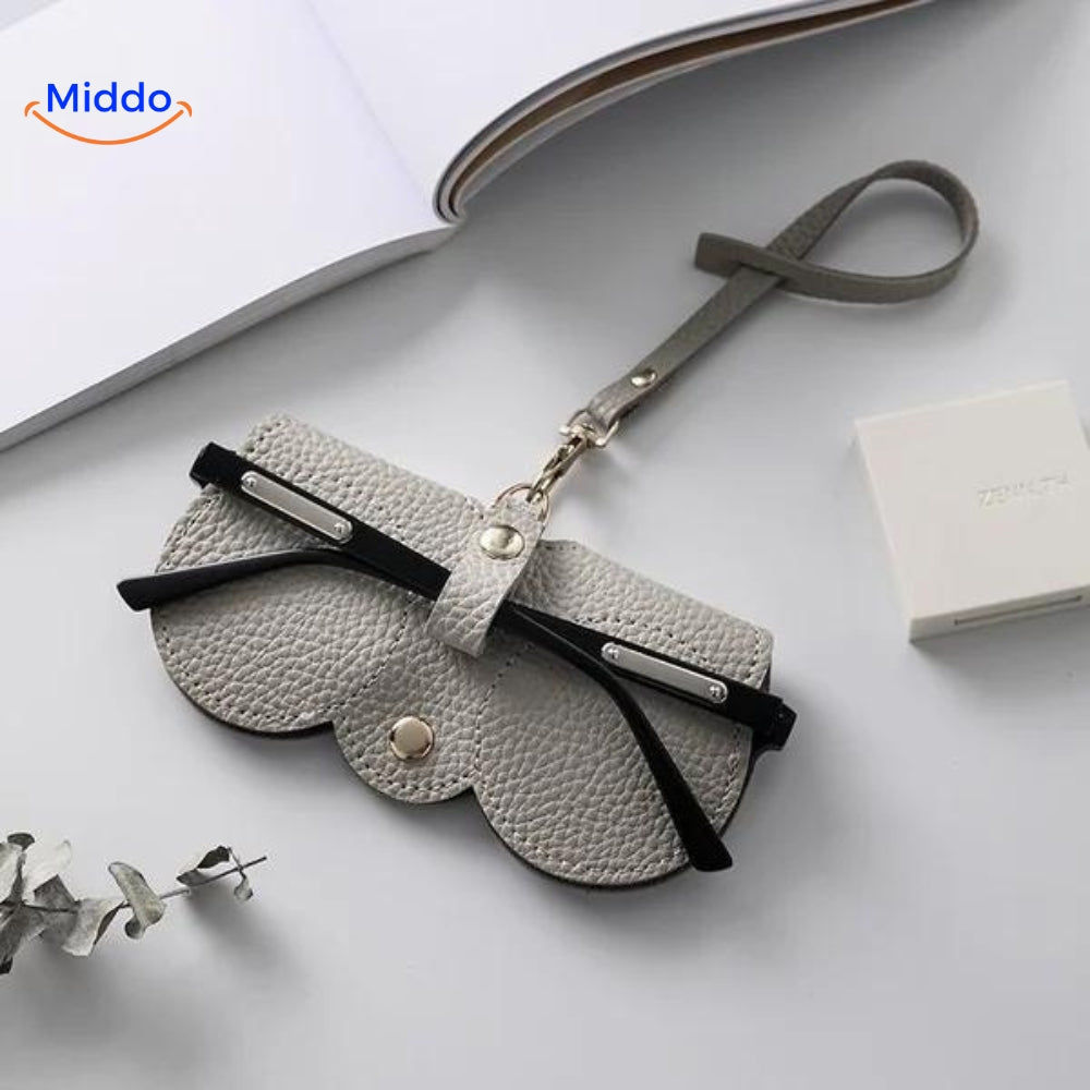 Étui à lunettes slim en cuir | Protection élégante pour lunettes de vue et lunettes de soleil