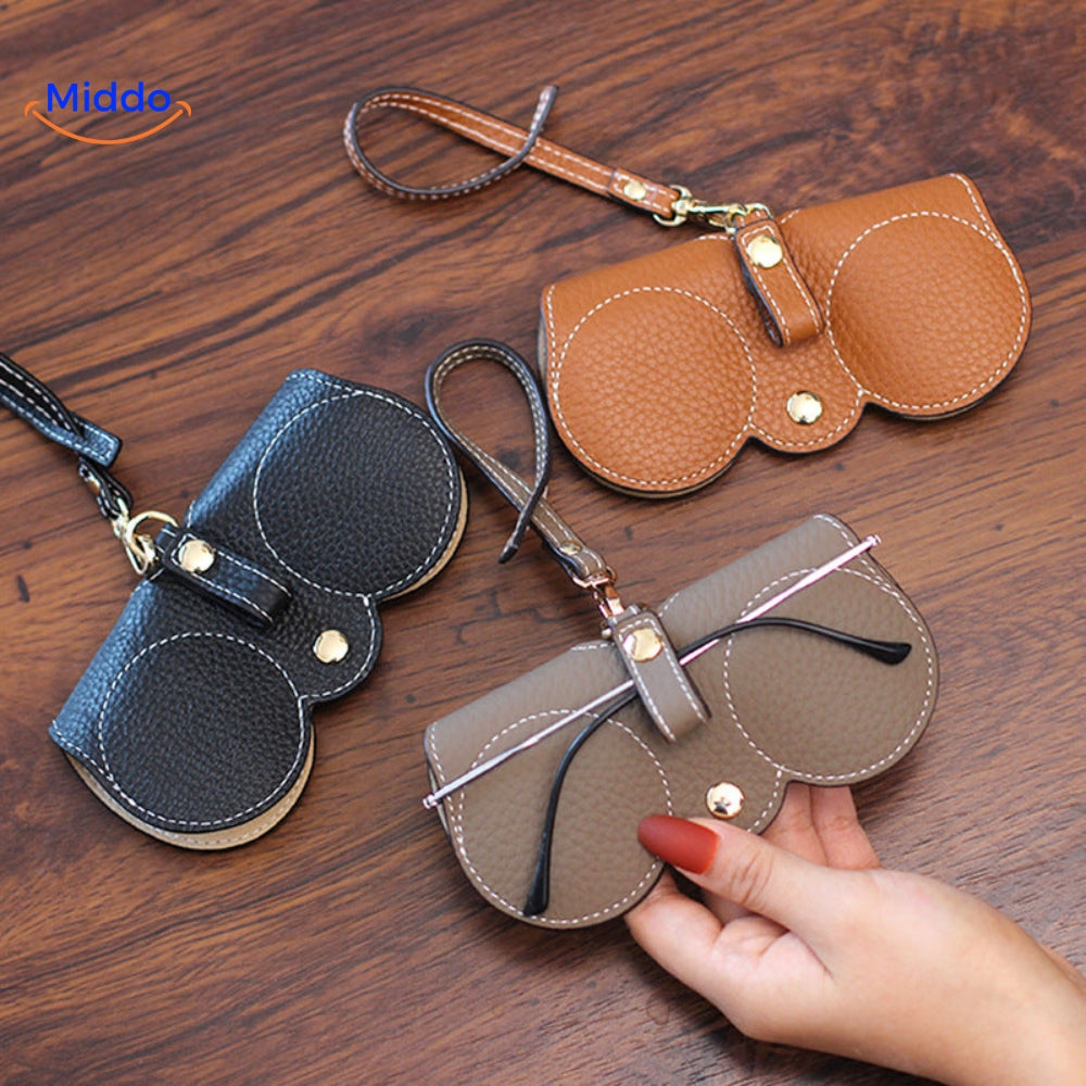 Étui à lunettes slim en cuir | Protection élégante pour lunettes de vue et lunettes de soleil