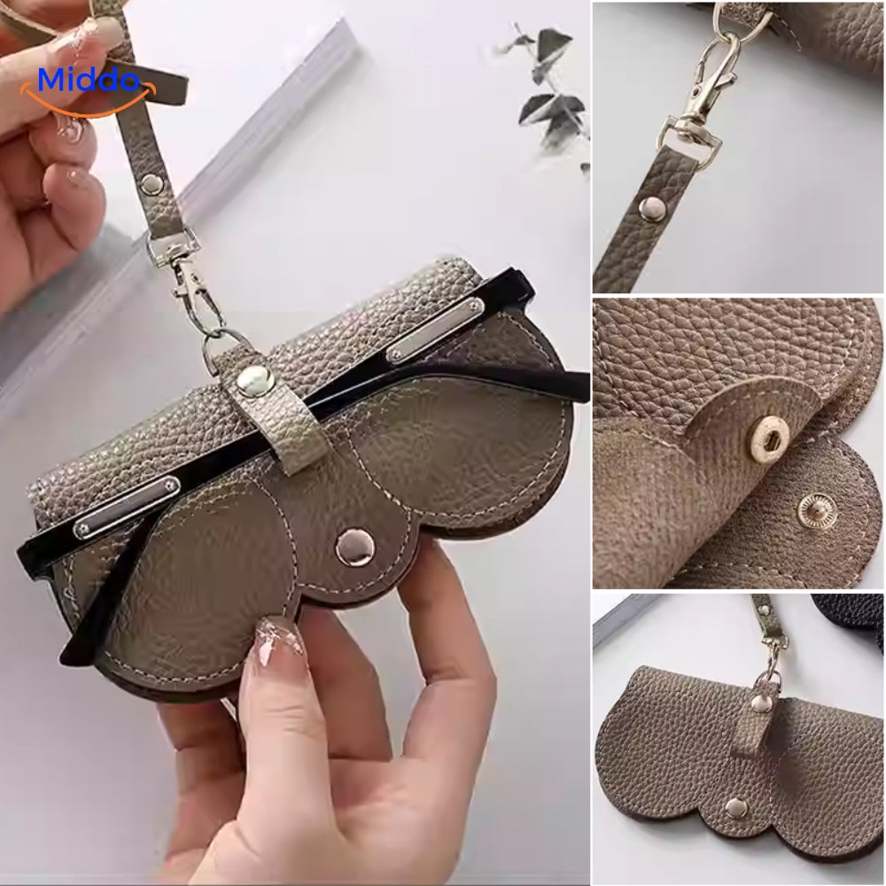 Étui à lunettes slim en cuir | Protection élégante pour lunettes de vue et lunettes de soleil