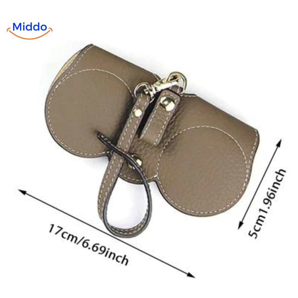 Étui à lunettes slim en cuir | Protection élégante pour lunettes de vue et lunettes de soleil