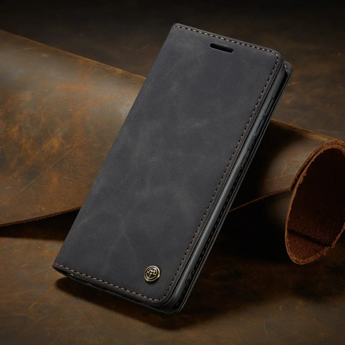 Étui de téléphone 2 en 1 avec portefeuille et emplacements pour cartes en cuir synthétique, coloris variés