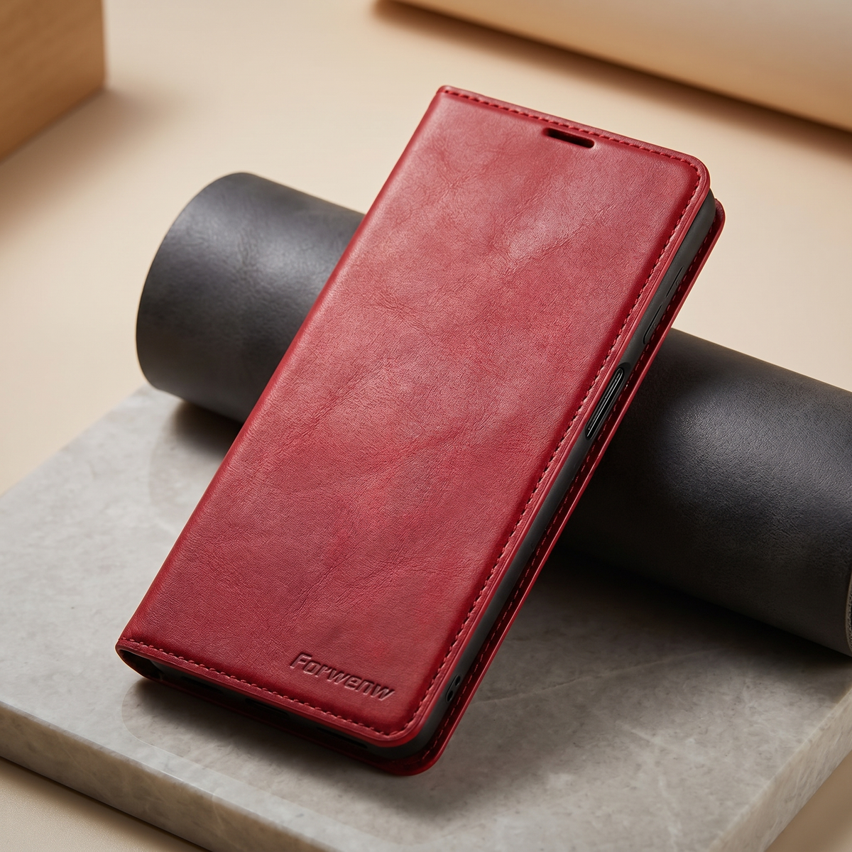 Étui magnétique en cuir pour smartphones avec design élégant | Protection robuste et fermeture sécurisée