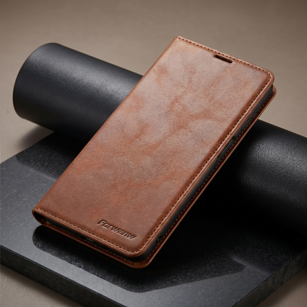 Étui magnétique en cuir pour smartphones avec design élégant | Protection robuste et fermeture sécurisée