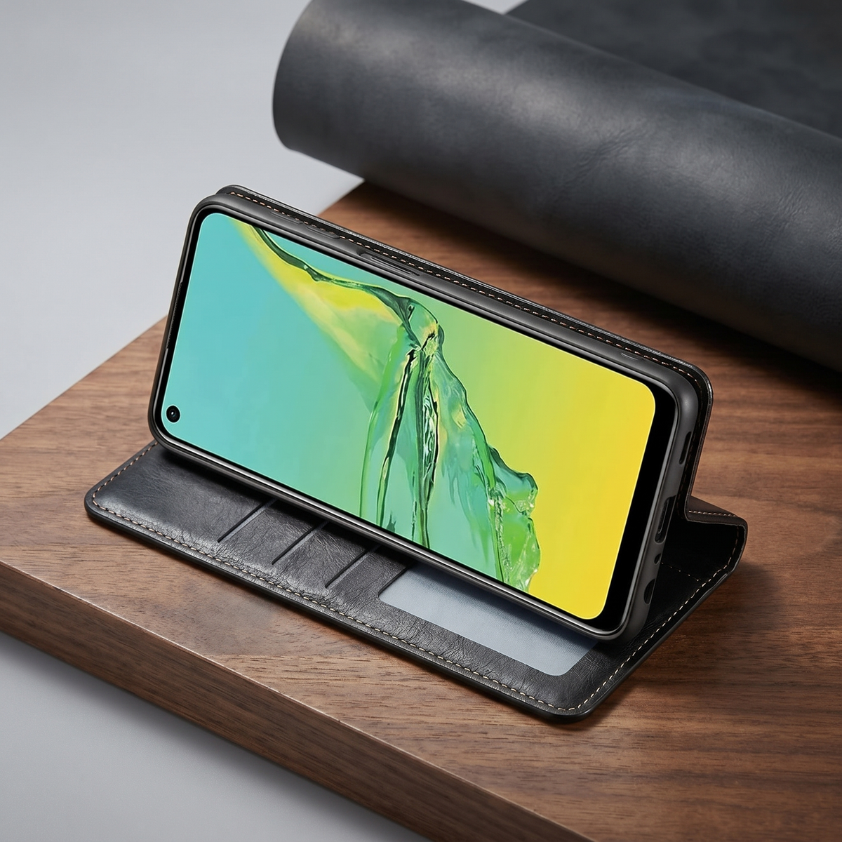 Étui magnétique en cuir pour smartphones avec design élégant | Protection robuste et fermeture sécurisée