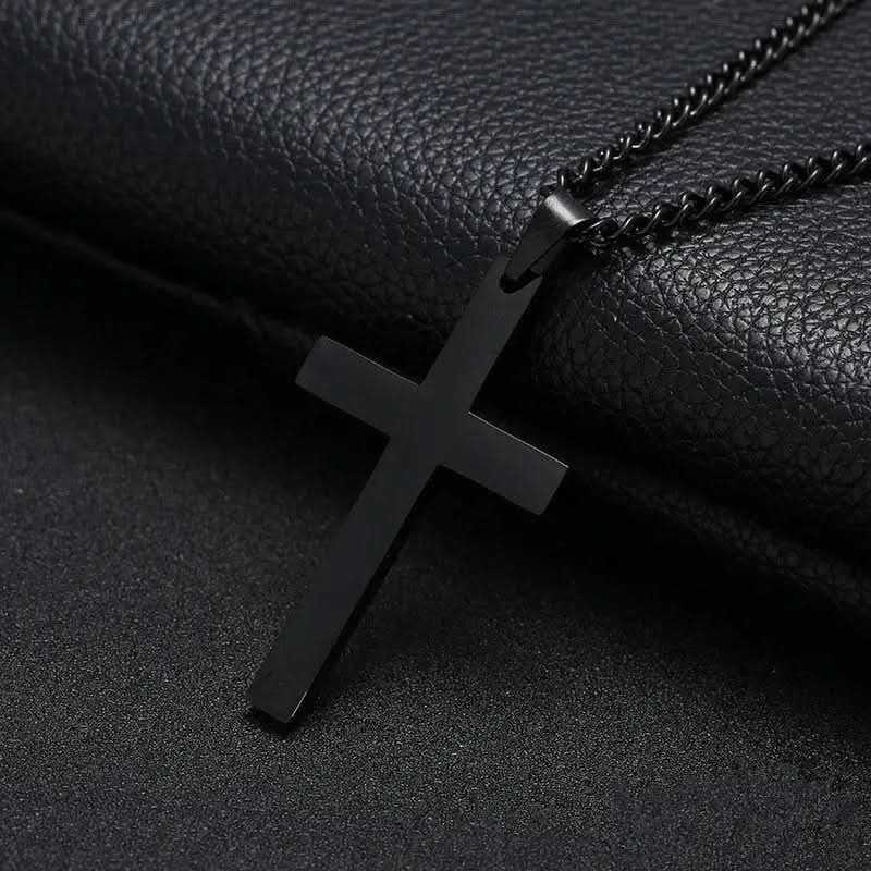FAITHLINE NECKLACE – Classic men's necklace with stainless steel cross pendant