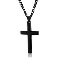 FAITHLINE NECKLACE – Collier classique pour homme avec pendentif croix en acier inoxydable
