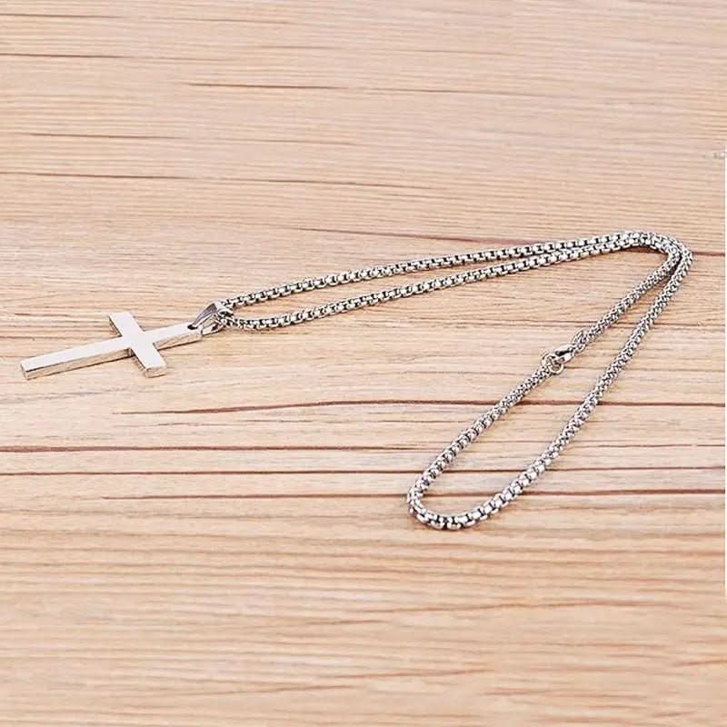 FAITHLINE NECKLACE – Classic men's necklace with stainless steel cross pendant