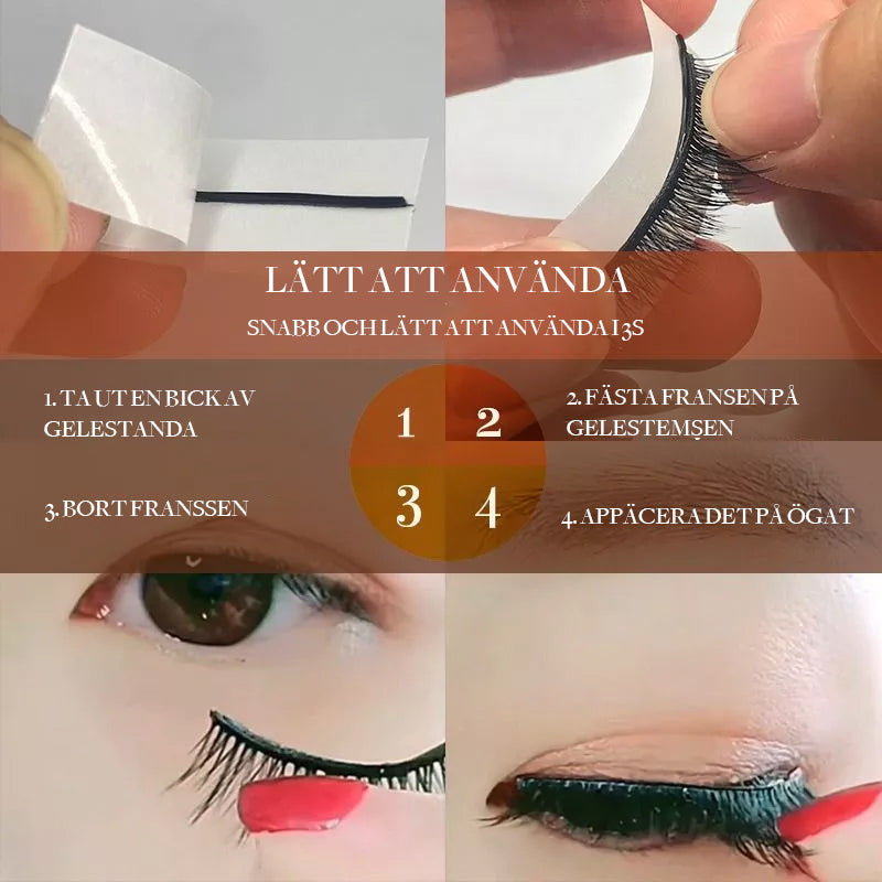 Faux cils autoadhésifs réutilisables pour femme