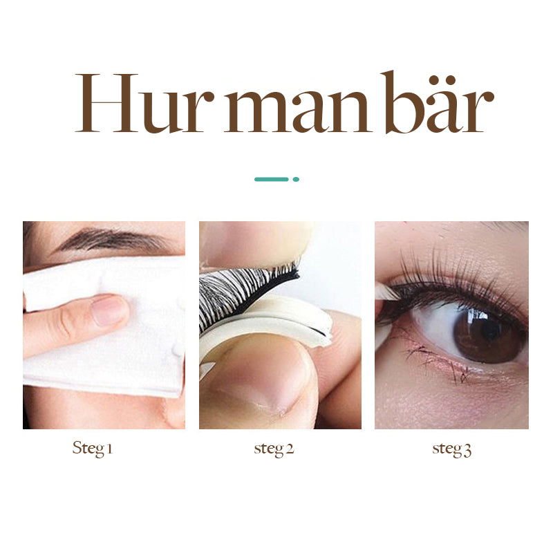 Faux cils autoadhésifs réutilisables pour femme