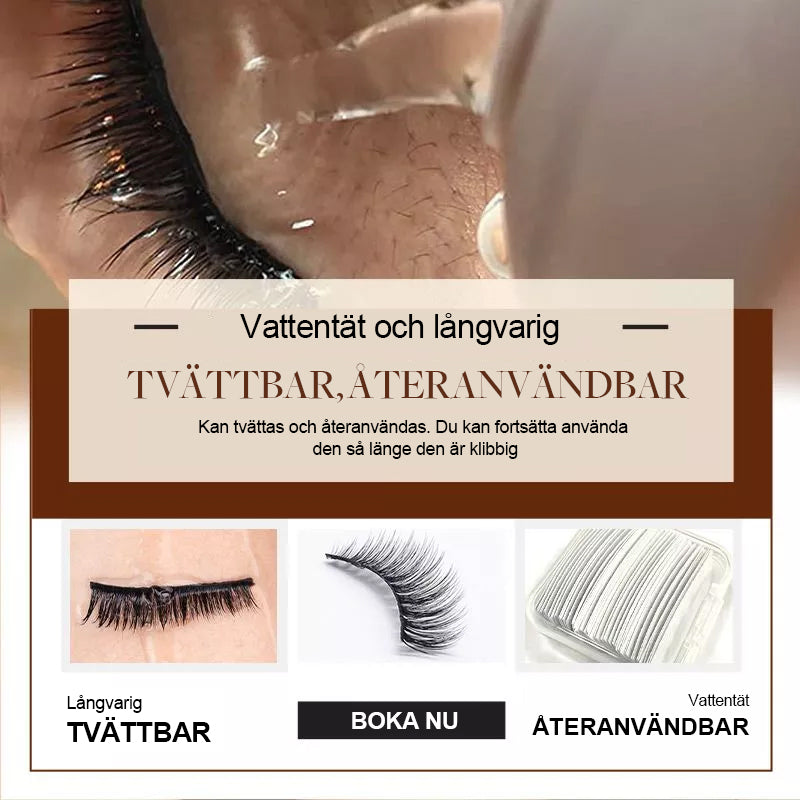 Faux cils autoadhésifs réutilisables pour femme