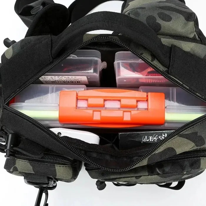 Fishing Bag with Shoulder & Waist Belt