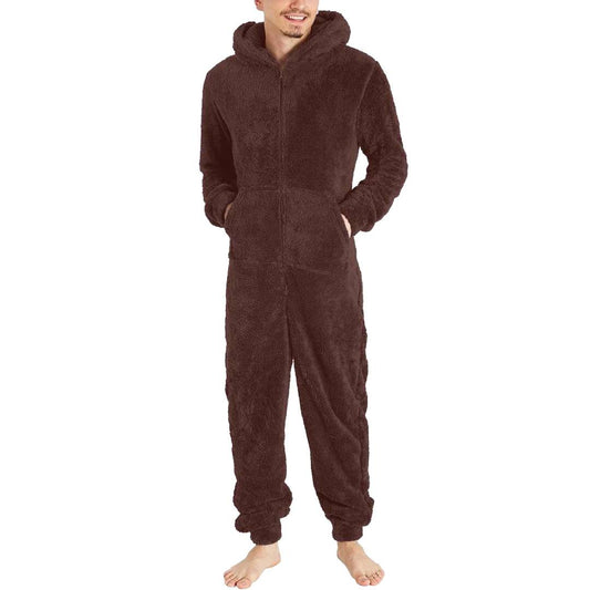 Fleece Jumpsuit for Men - Warm & Cozy Overall