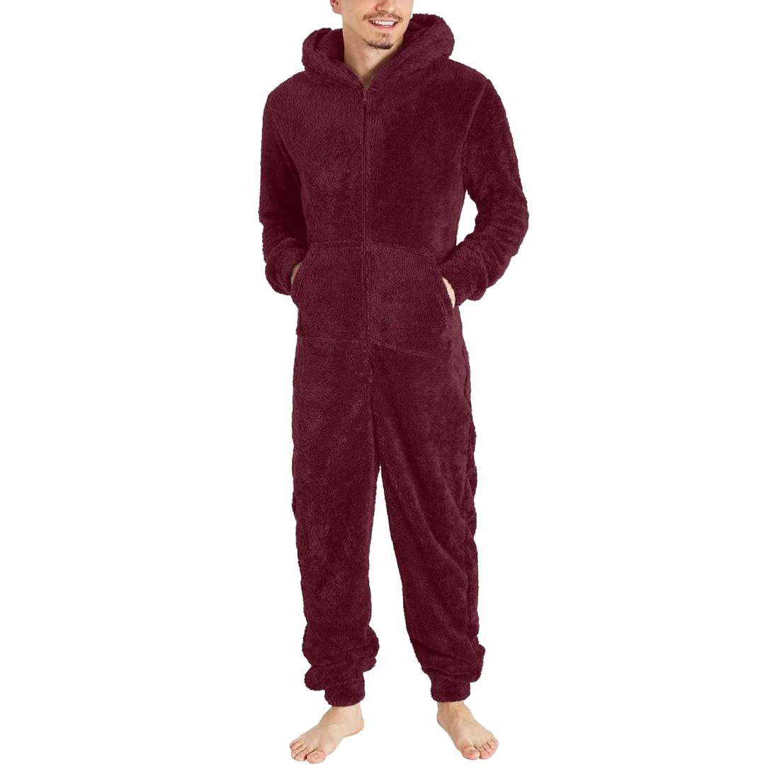 Fleece Jumpsuit for Men - Warm & Cozy Overall