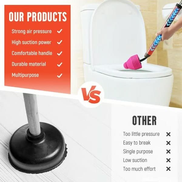 FLOWMAX – High-Pressure Toilet Plunger for Fast Clog Removal