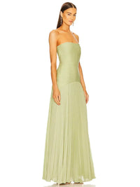 Robe longue fluide verte