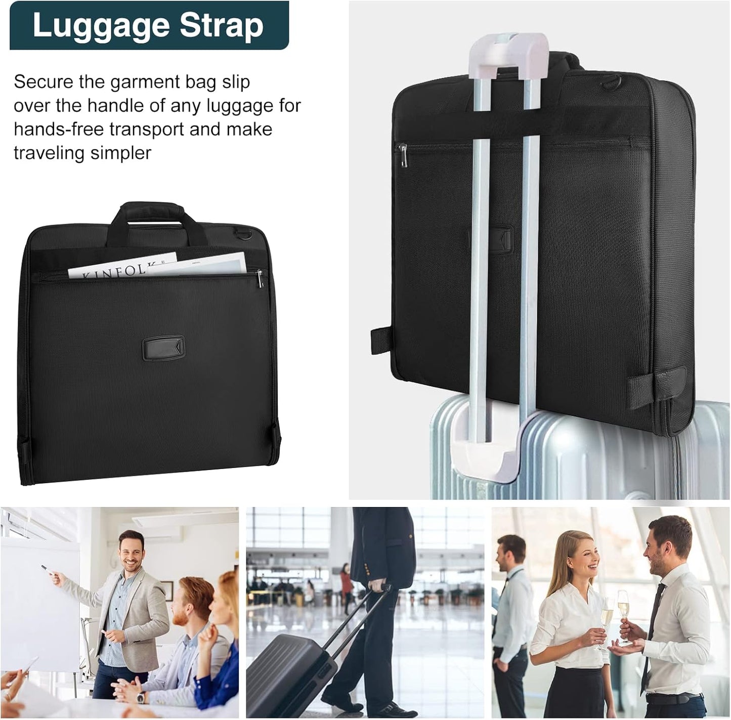 Foldable Waterproof Travel Garment Bag – Carry-On Suit Organizer with Strap