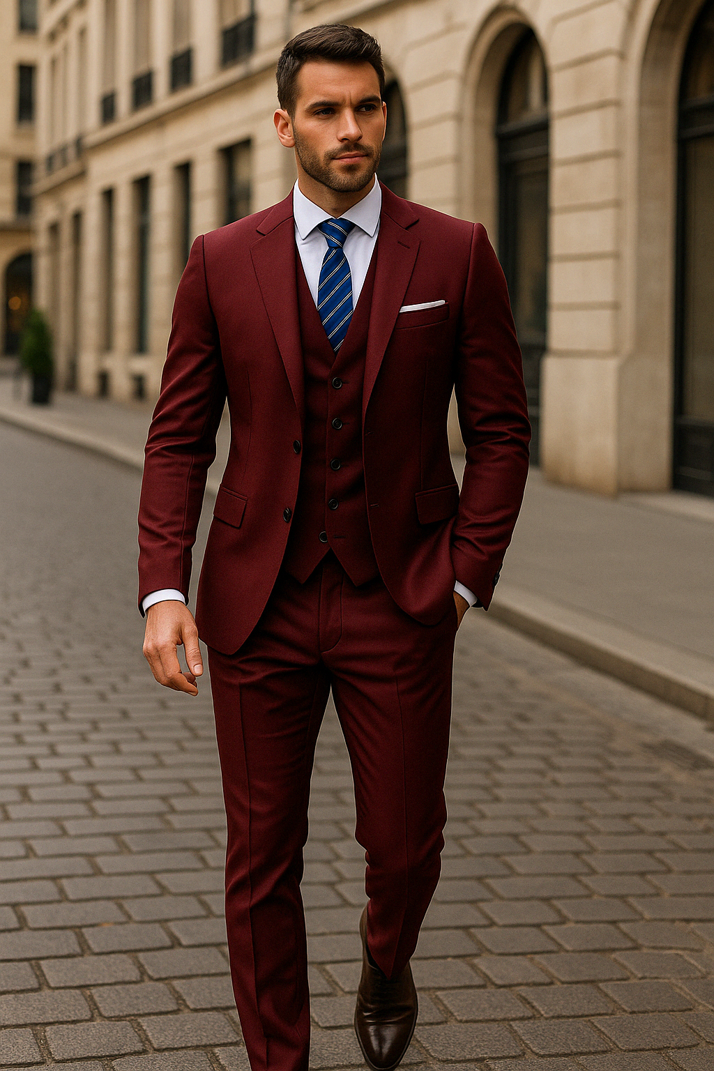 FrenchEric | Men's 3-piece Formal Suit Set | Elegant, Versatile & Comfortable | Fall Collection