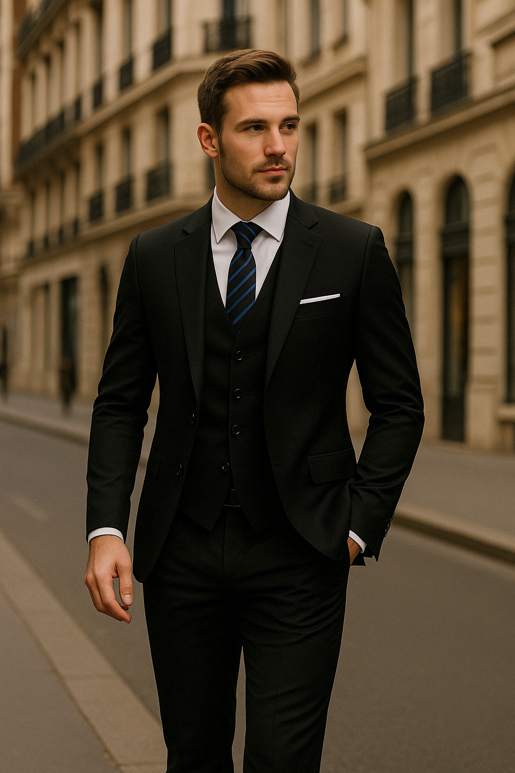 FrenchEric | Men's 3-piece Formal Suit Set | Elegant, Versatile & Comfortable | Fall Collection