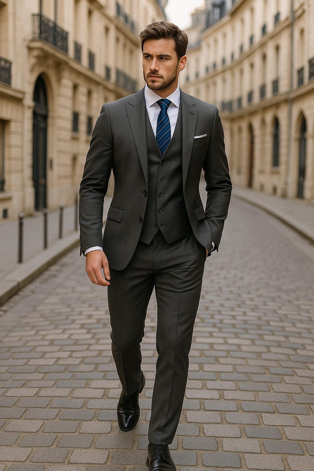 FrenchEric | Men's 3-piece Formal Suit Set | Elegant, Versatile & Comfortable | Fall Collection