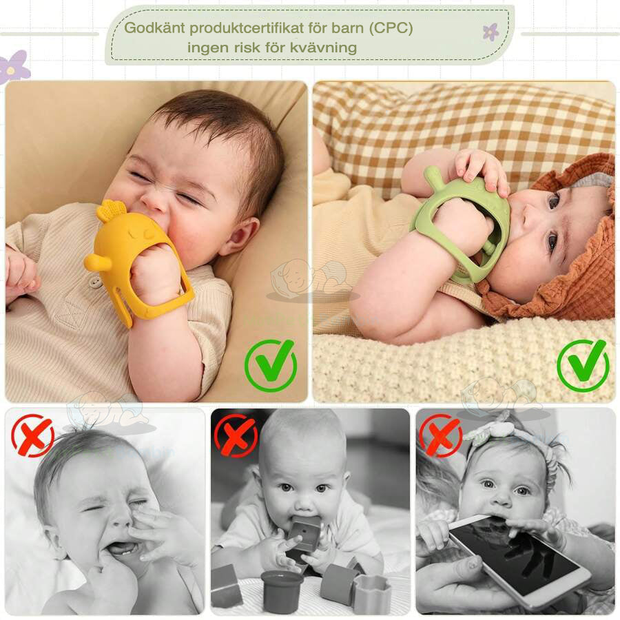 Gant de dentition en silicone: soulagement efficace pour bébés