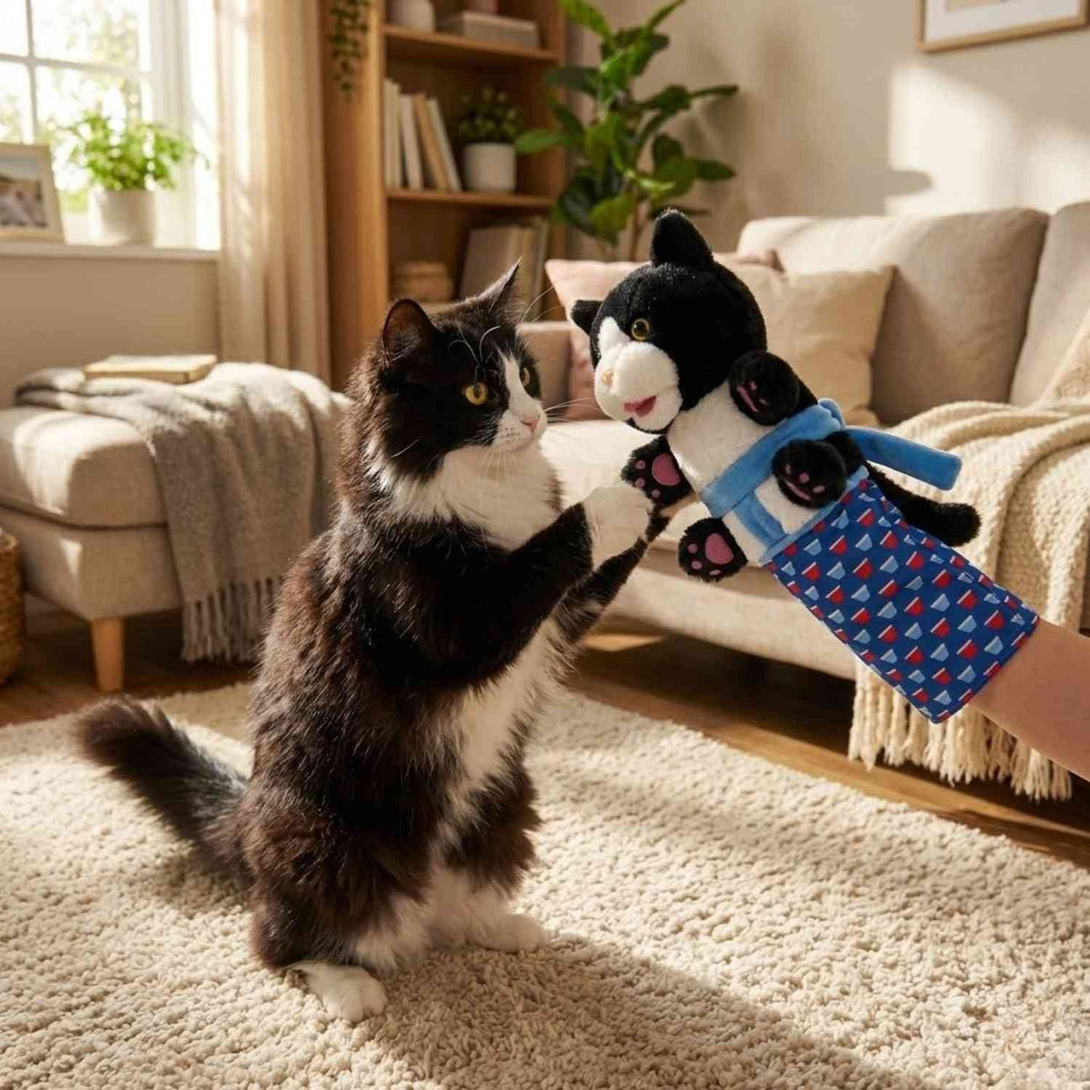Gant marionnette pour chat | Jeu de marionnette amusant et divertissement actif