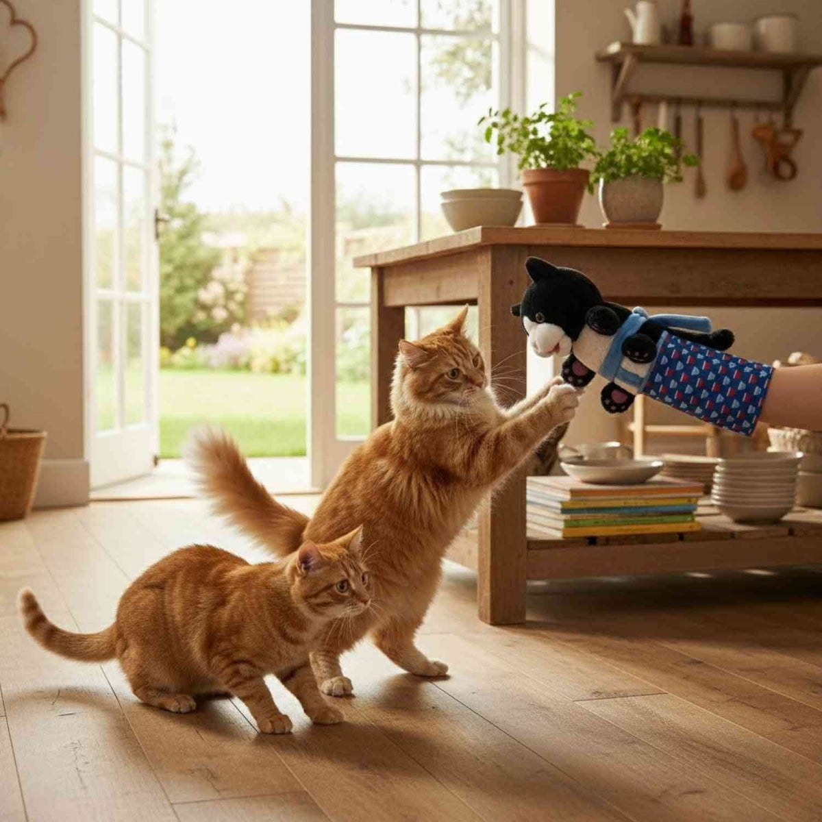 Gant marionnette pour chat | Jeu de marionnette amusant et divertissement actif