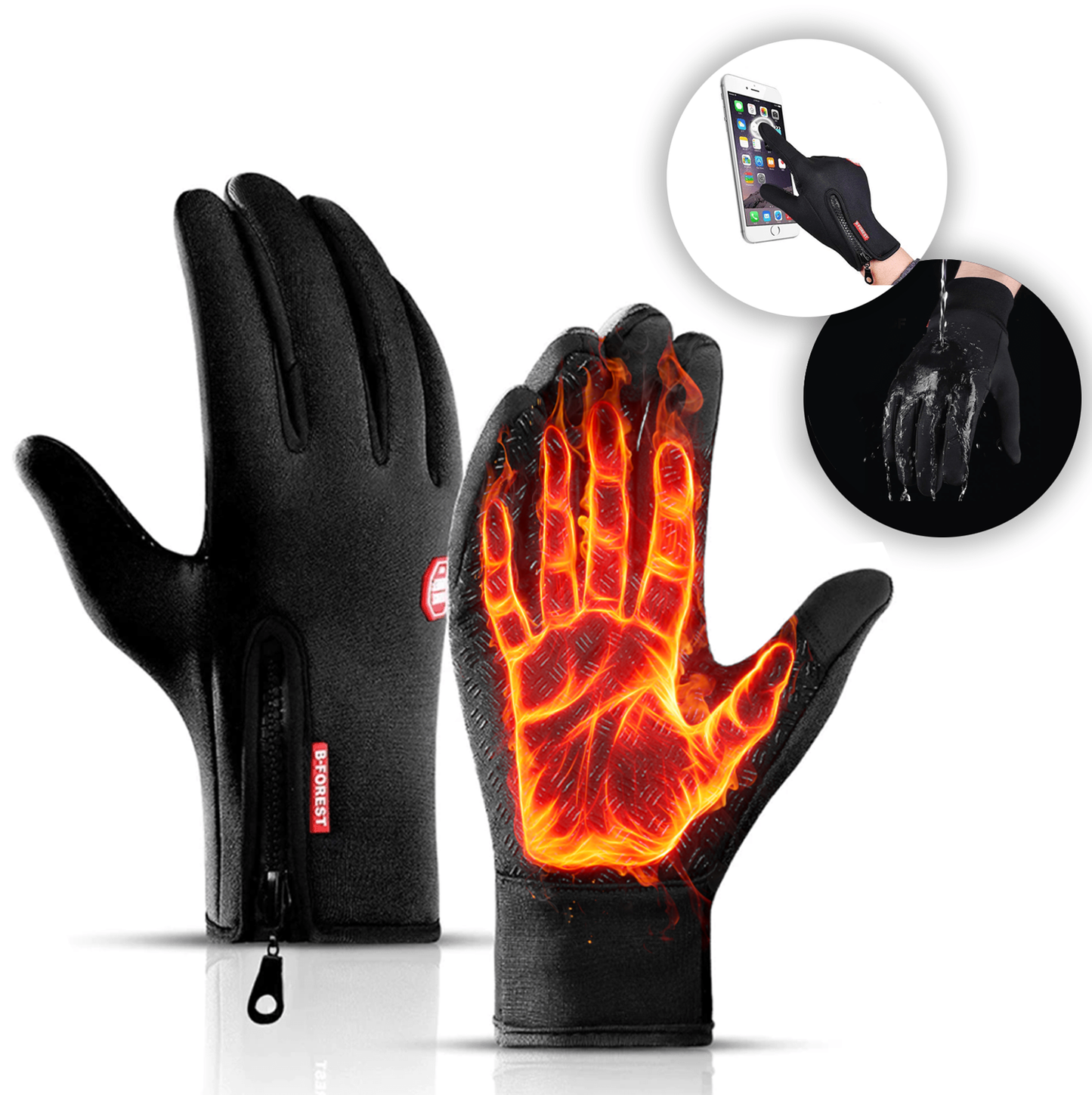 Gants chauffants – gants d'hiver pour cyclisme, ski et activités de plein air pour hommes et femmes