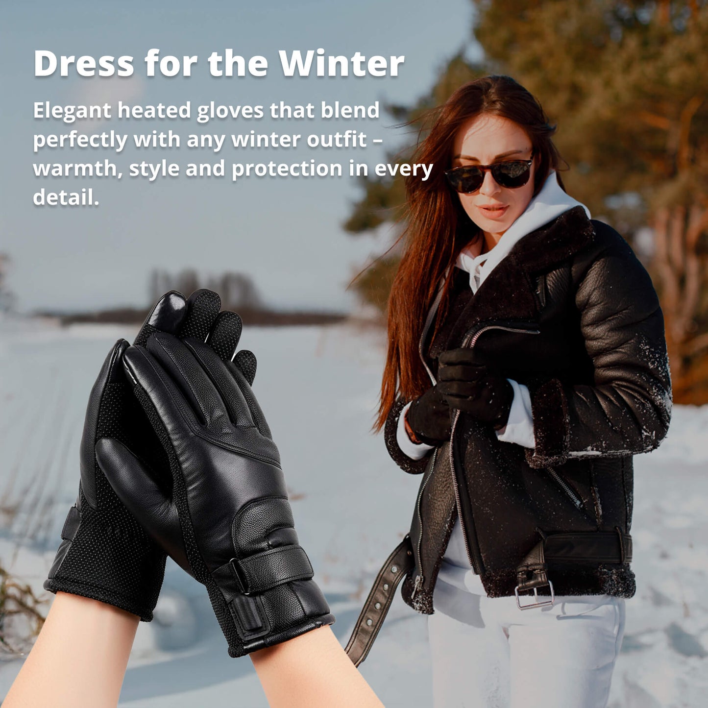 Gants chauffants pour femme – gants d'hiver thermiques et imperméables avec fonction écran tactile et rechargeables par USB
