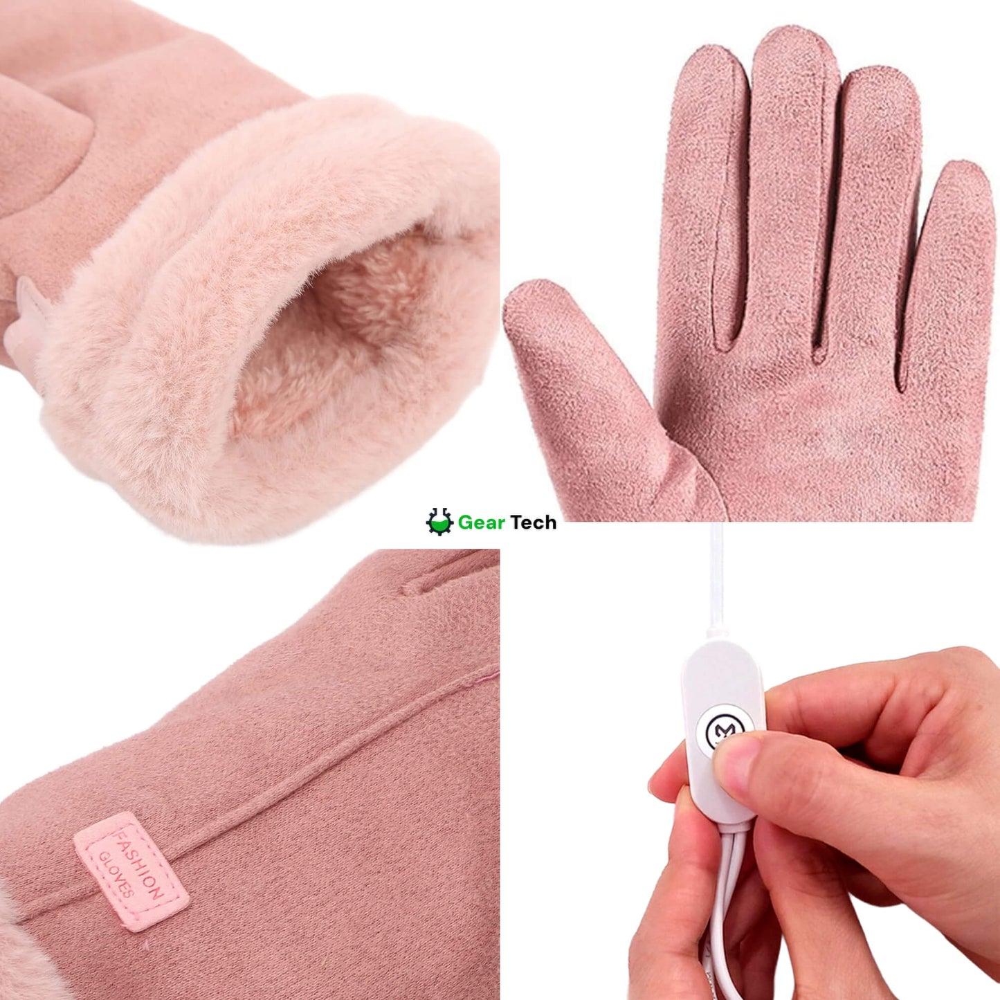 Gants chauffants pour femme – gants d'hiver thermiques et imperméables avec fonction écran tactile et rechargeables par USB