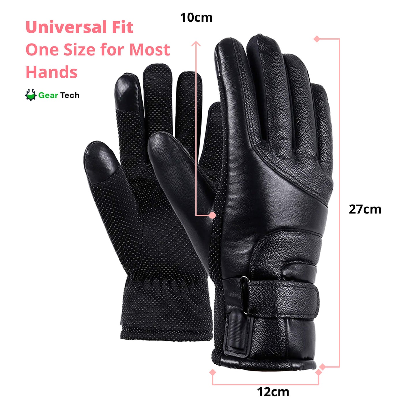 Gants chauffants pour femme – gants d'hiver thermiques et imperméables avec fonction écran tactile et rechargeables par USB