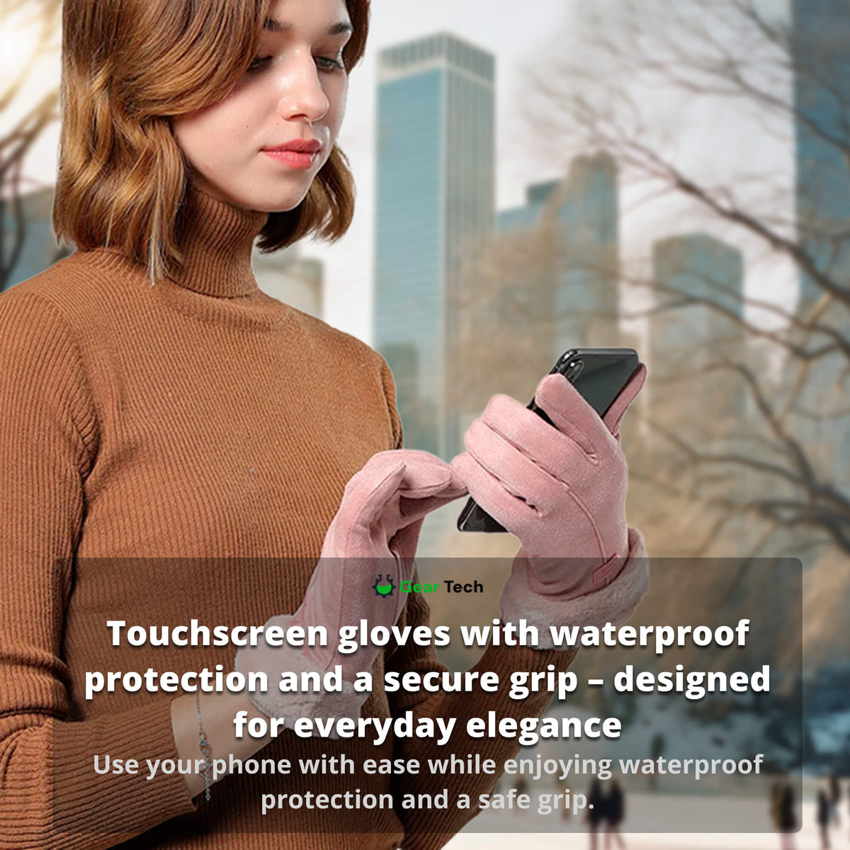 Gants chauffants pour femme – gants d'hiver thermiques et imperméables avec fonction écran tactile et rechargeables par USB