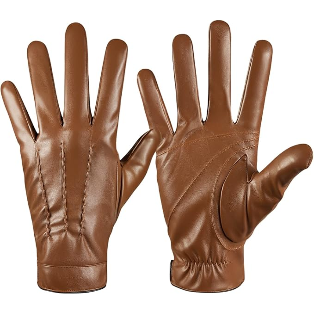 Gants d'hiver en cuir tactiles
