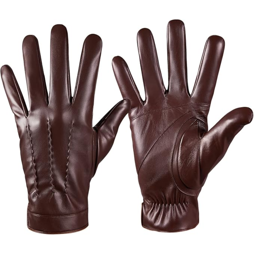 Gants d'hiver en cuir tactiles