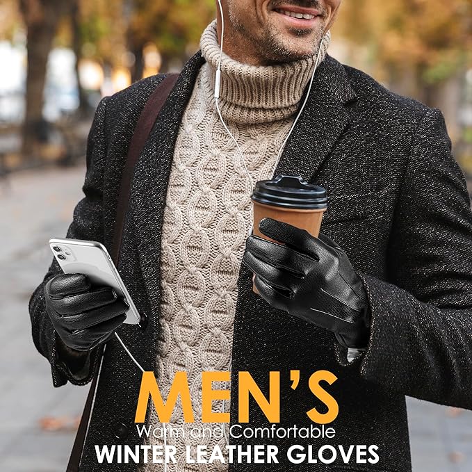 Gants d'hiver pour homme tactiles