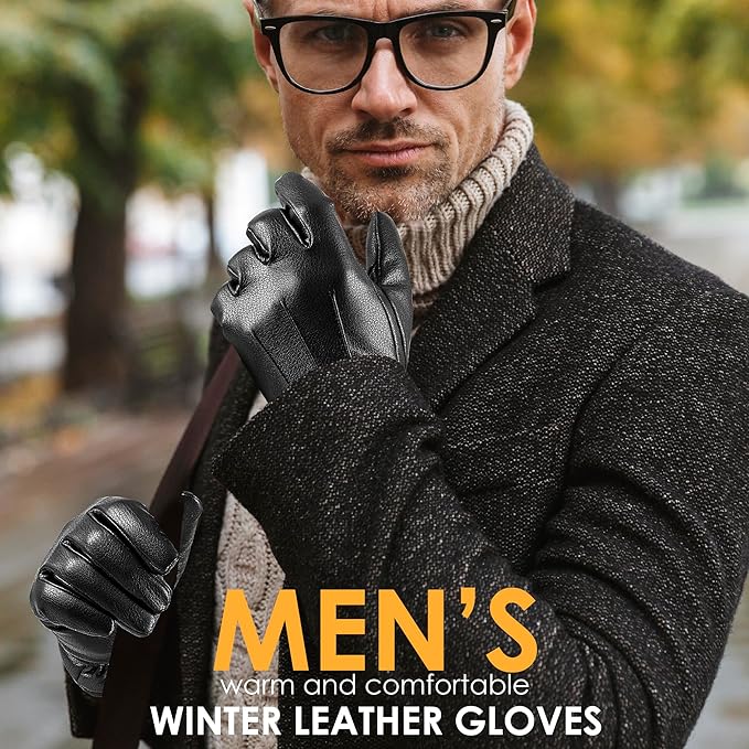 Gants d'hiver pour homme tactiles
