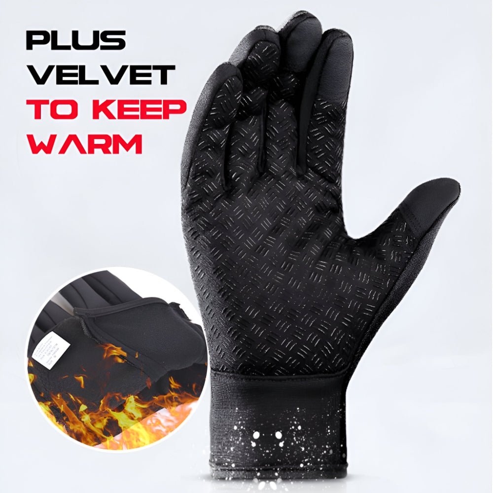 Gants de cyclisme et ski chauffants d'hiver avec revêtement tactile