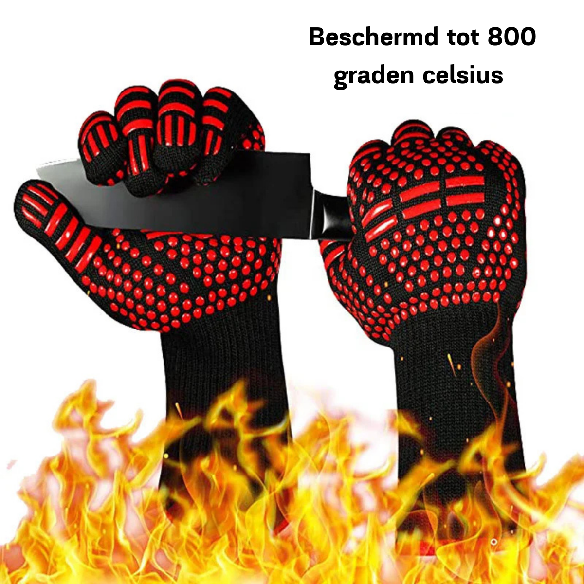 Gants de grillade résistants jusqu'à 800 °C