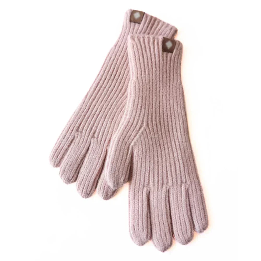 Gants en tricot casual pour femme